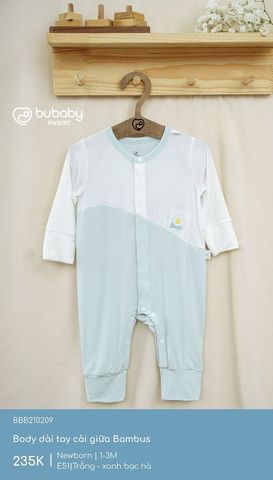 Body dài tay cài giữa Bambus Bubaby