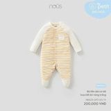 Bộ liền dài có tất hoạ tiết kẻ vàng xanh Nous