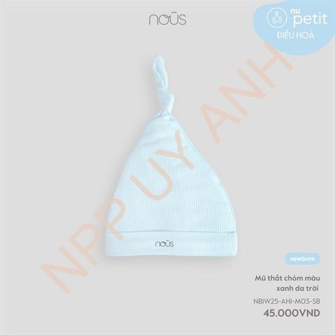 Mũ thắt chỏm màu xanh da trời Nous NB1W25-AH1-M03-SB-NB