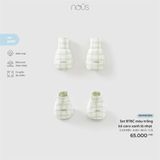 Set bao chân, bao tay màu trắng kẻ caro xanh lá nhạt Nous