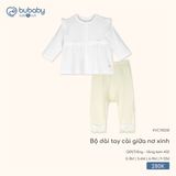 Bộ dài tay cài giữa nơ xinh Bubaby