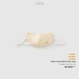 Khẩu trang chấm bi màu vàng Nous