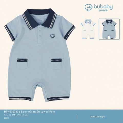 Body đùi ngắn tay cổ Polo Bubaby BPN230300.06MA12