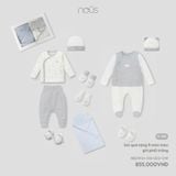 Set quà tặng 9 món màu ghi phối trắng Nous