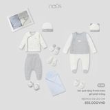 Set quà tặng 9 món màu ghi phối trắng Nous