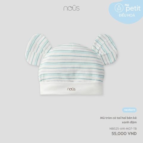 Mũ tròn có tai hai bên kẻ xanh nhạt Nous