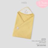 Chăn ủ màu trắng phối vàng thêu trang trí Nous