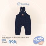 Quần yếm dài Túi ốp bé trai Friend Terry Bubaby BCT4162BT.18MD49