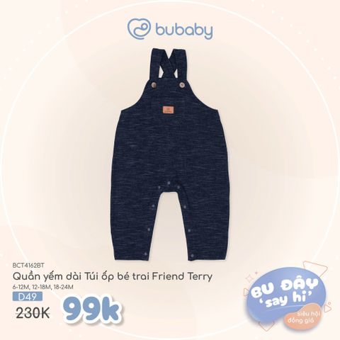 Quần yếm dài Túi ốp bé trai Friend Terry Bubaby BCT4162BT.18MD49