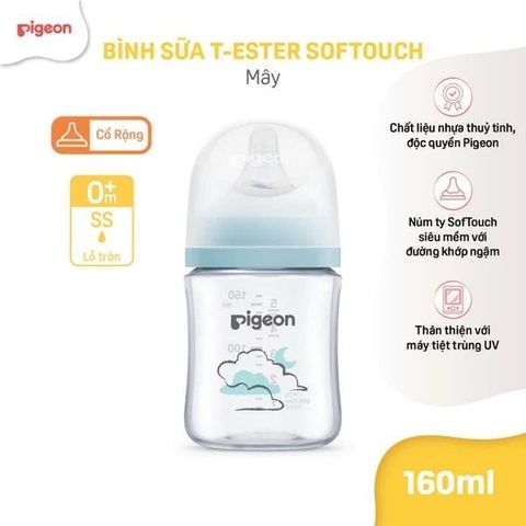 Bình sữa T-ESTER Softouch baby-friendly world Pigeon