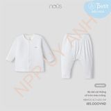 Bộ dài cài thẳng cổ tròn màu trắng Nous NB1W25-SC3-U02-SW-NB
