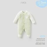 Bộ liền dài có tất hoạ tiết kẻ xanh lá Nous