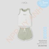 Bộ ba lỗ màu be phối màu xanh Nous NB3S25-SC1-M05-PW-12M