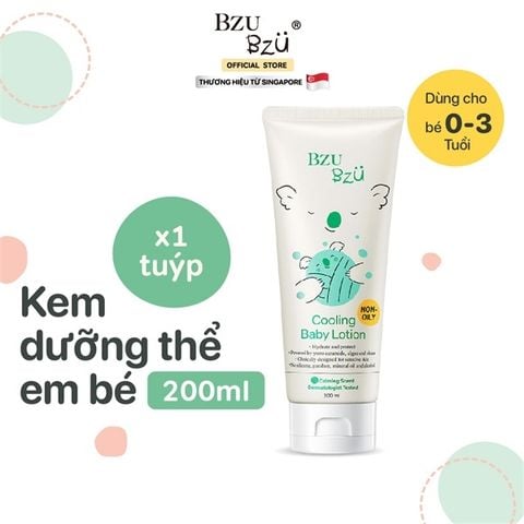 Combo Sữa dưỡng thể Bzu Bzu 200ml + khăn ướt 80 tờ