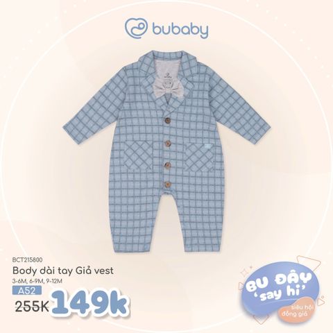 Body dài tay giả vest Bubaby BCT215800.09MA52
