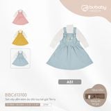 Promo Set váy yếm kèm áo dài tay bé gái Terry 613100 Bubaby