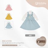 Promo Set váy yếm kèm áo dài tay bé gái Terry 613100 Bubaby