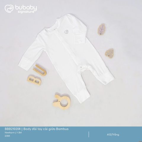 Body dài tay cài giữa Bambus Bubaby