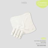 Set 5 khăn sữa bamboo màu trắng Nous