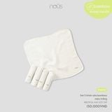 Set 5 khăn sữa bamboo màu trắng Nous