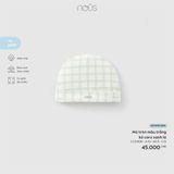 Mũ tròn màu trắng kẻ caro xanh lá Nous