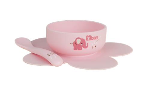 Bộ bát hoa và thìa silicone Arla baby&Me