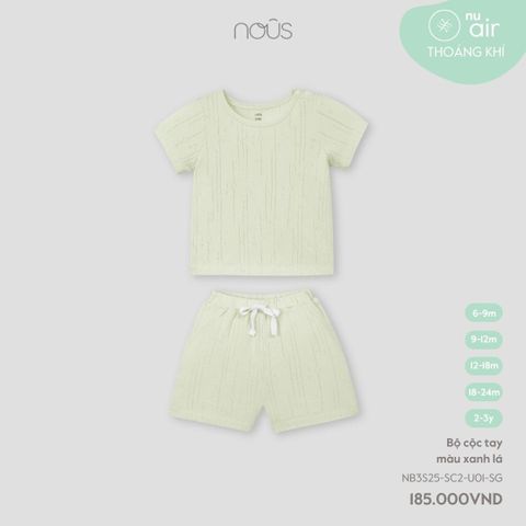 Bộ cộc tay màu xanh lá Nous NB3S25-SC2-U01-SG-6M