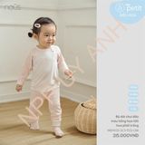 Bộ dài chui đầu màu hồng họa tiết hoa phối trắng Nous NB3W25-SC3-F02-OM-9M