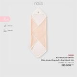 Chăn ủ màu hồng phối trắng thêu cô tiên Nous