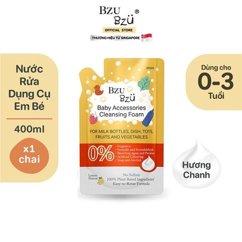 Nước rửa bình Bzu Bzu tạo bọt