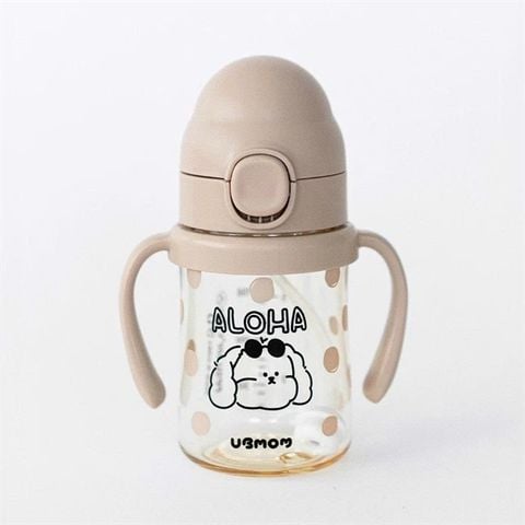 Bình tập uống PPSU có ống hút một chạm Ubmom