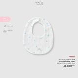 Yếm tròn màu trắng họa tiết chim xanh Nous