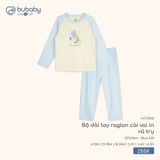 Bộ dài tay raglan cài vai in vũ trụ