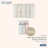 Khăn sữa muslin Pack 5 Zenzua (30x30cm) Bubaby