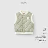 Áo gi lê chần bông cài thẳng màu xanh lá Nous