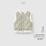 Áo gi lê chần bông cài thẳng màu xanh lá Nous