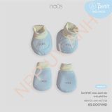 Set Bao tay, bao chân màu xanh da trời phối be Nous NB1W25-AM1-M03-SB-NB