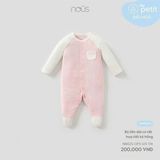 Bộ liền dài có tất hoạ tiết kẻ hồng Nous