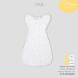 Nhộng chũn trắng in họa tiết viền kẻ Nous NB2W24-AB1-M01-OW-L