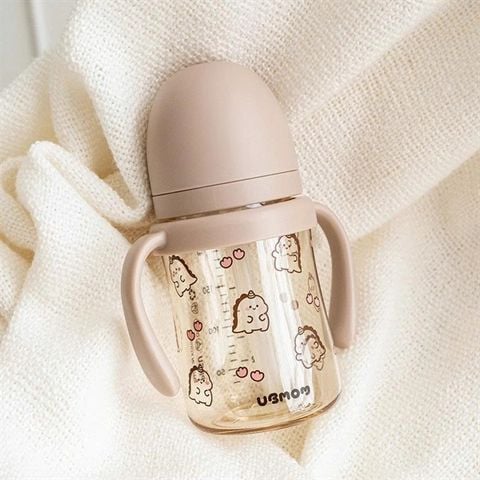 Bình tập uống PPSU có ống hút Ubmom