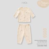 Bộ dài cài thẳng màu be họa tiết tinker bell Nous