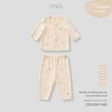 Bộ dài cài thẳng màu be họa tiết tinker bell Nous