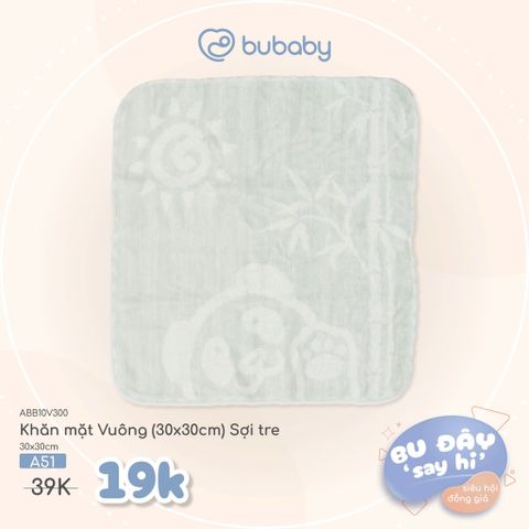 Khăn mặt vuông Sợi tre Bubaby ABB10V300.FRE94B