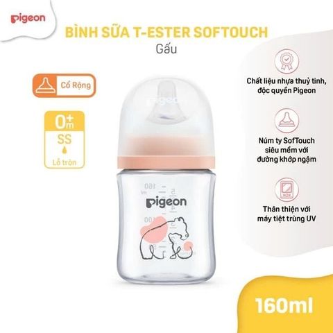 Bình sữa T-ESTER Softouch baby-friendly world Pigeon