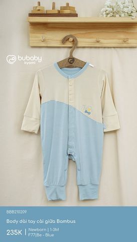 Body dài tay cài giữa Bambus Bubaby