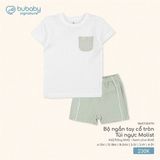 Bộ ngắn tay cổ tròn Túi ngực Molist Bubaby