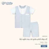 Bộ ngắn tay cài giữa phối đáp cổ Bubaby