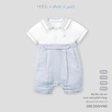 Bộ liền cộc kẻ caro xám phối trắng Nous NE2S25-OP1-M01-CA-3M