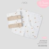 Set 5 khăn sữa mix họa tiết gấu Nous NB2S24-AU1-U15-MW-FS