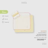 Set 5 khăn sữa bamboo trắng in hình vịt mix vàng Nous